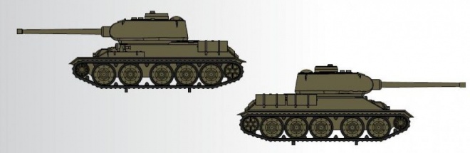 Set of two T 34/85 tanks<br /><a href='images/pictures/Tillig/$_57.JPG' target='_blank'>Full size image</a>